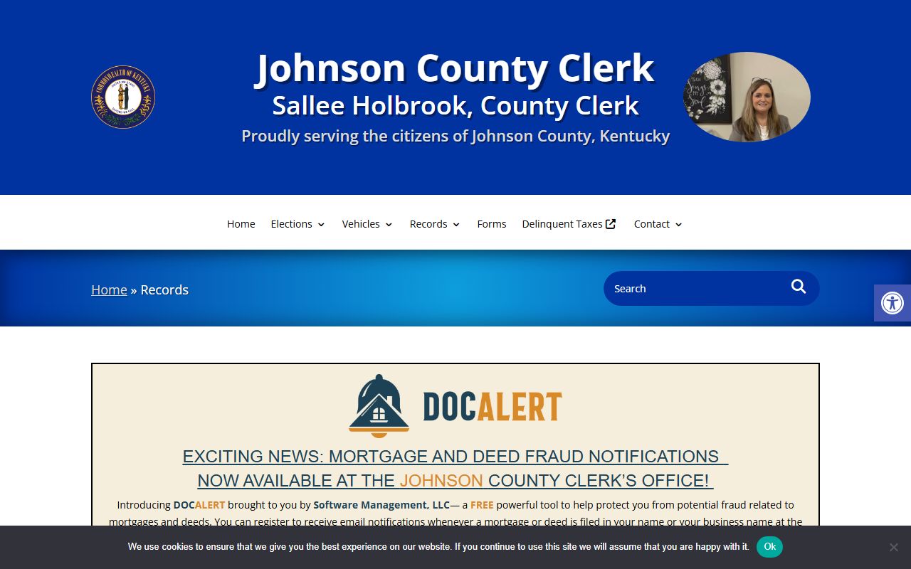 Johnson County clerk records CCLIX record information source