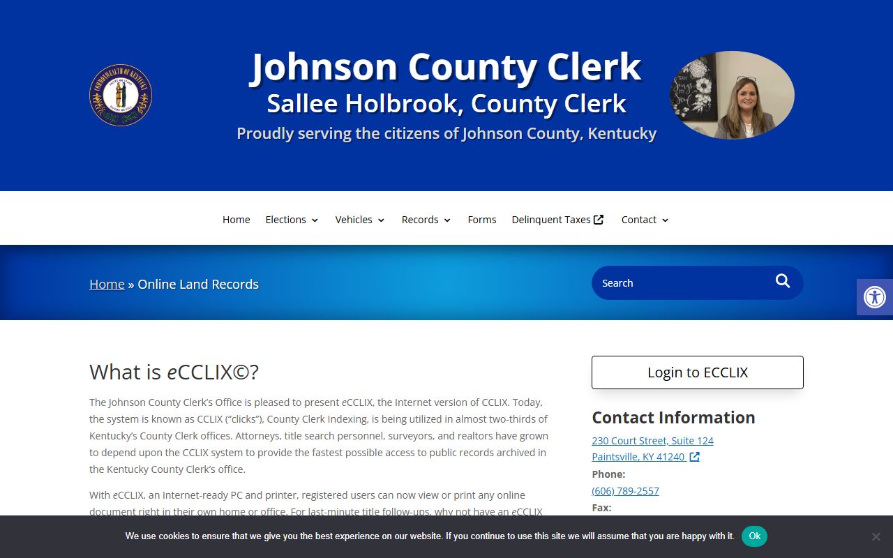 Johnson County clerk records online land records source