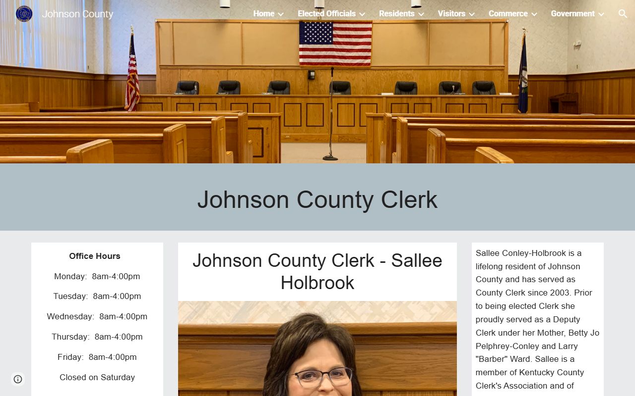 Johnson County clerk records county government profile source