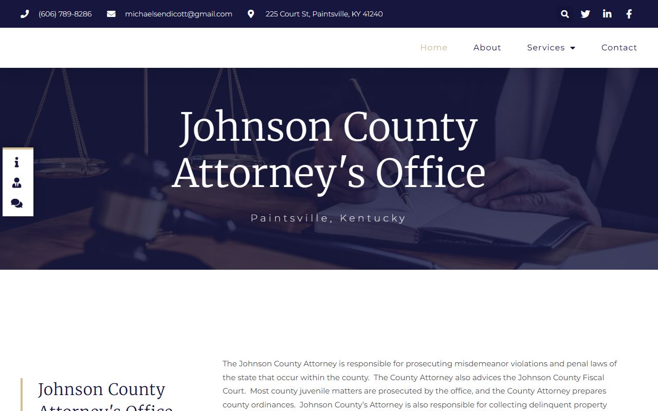 Johnson County arrest records County Attorney homepage