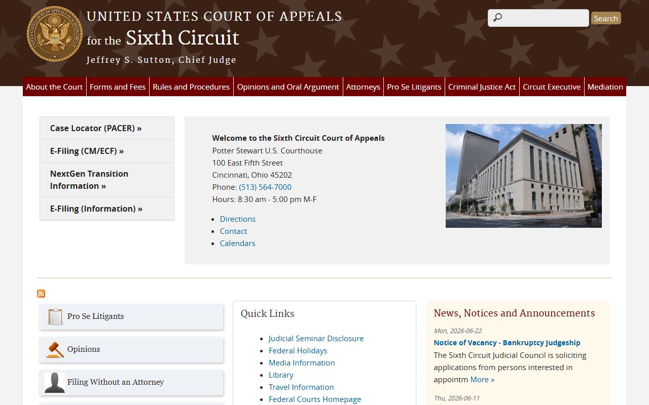 Johnson County Circuit Court Sixth Circuit appellate records
