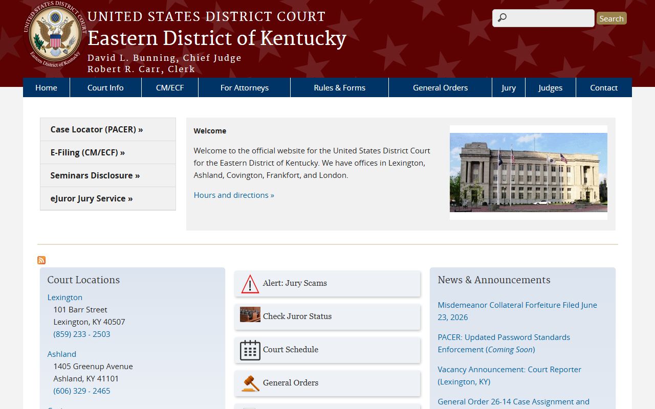 Johnson County Circuit Court federal district record channel