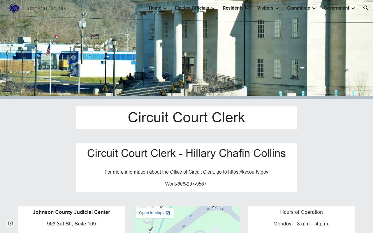 Johnson County Court Circuit Court Clerk profile