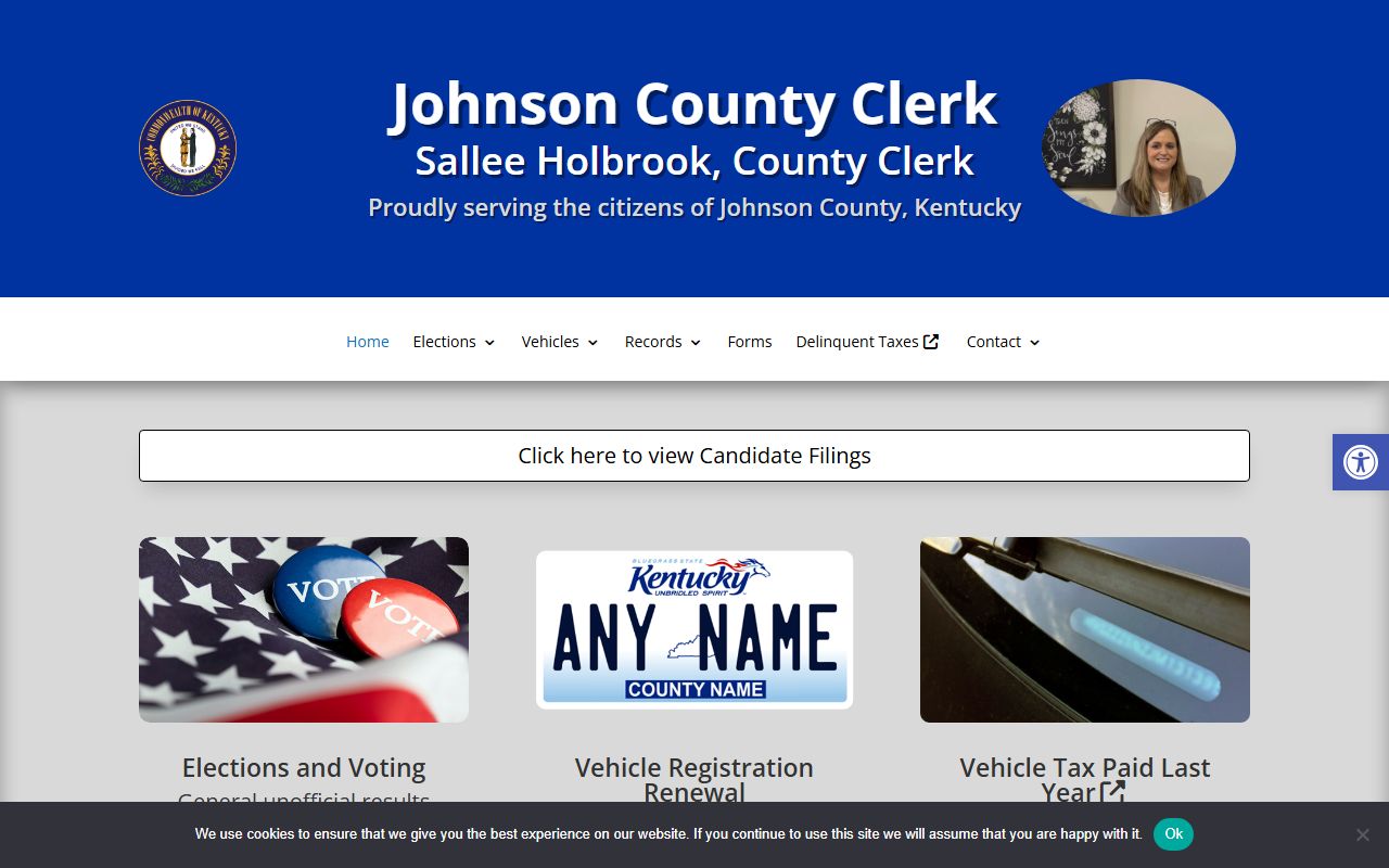 Johnson County Court County Clerk records homepage