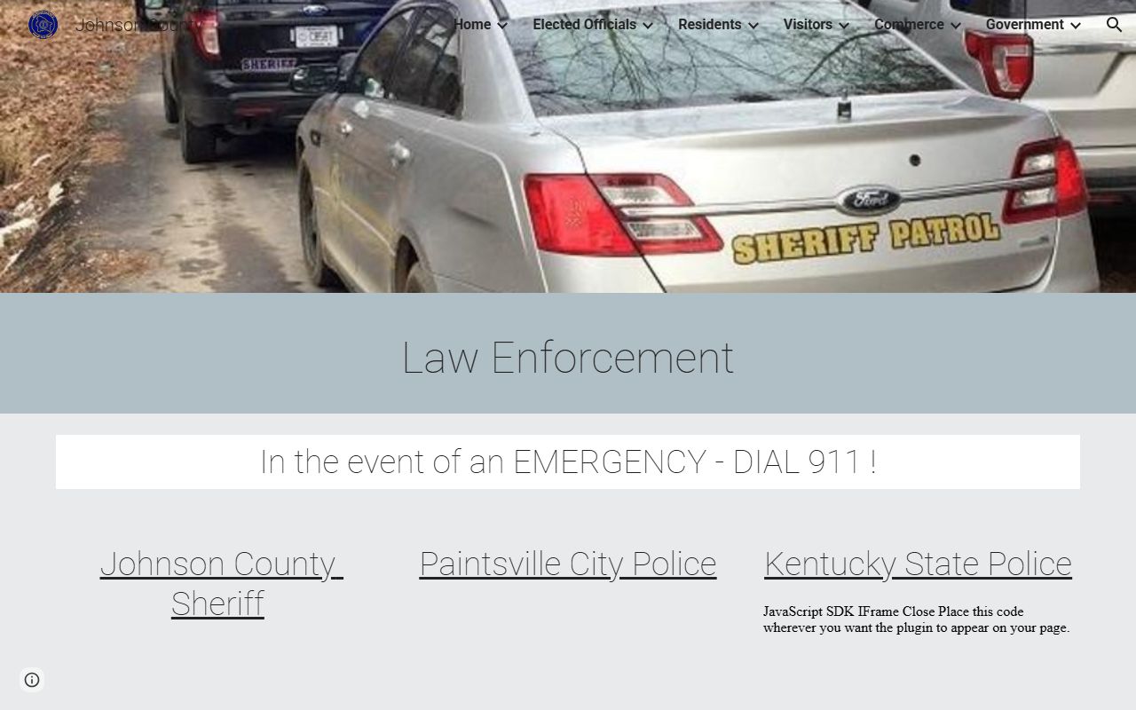 Johnson County Court law enforcement contacts