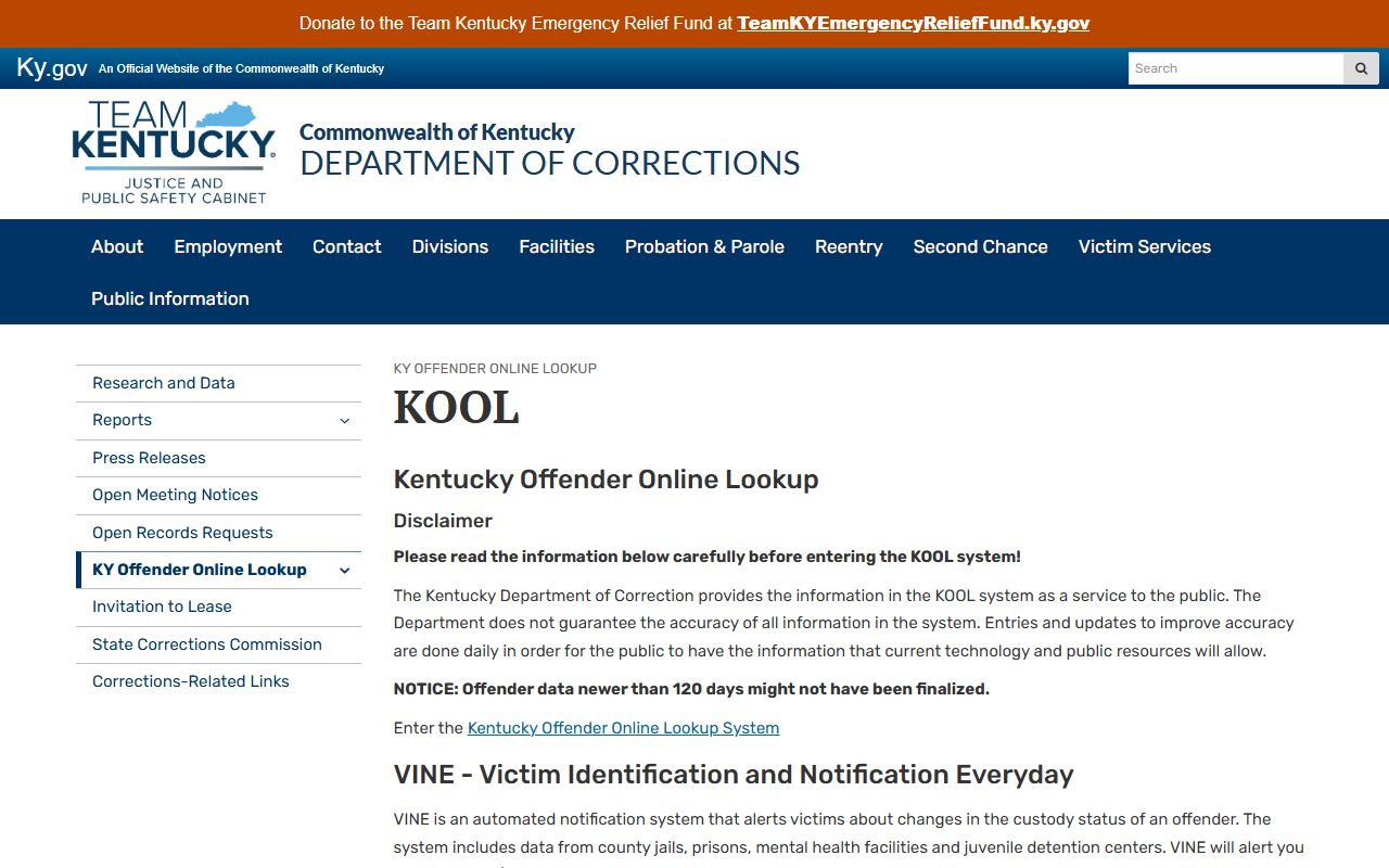 Johnson County inmate records Kentucky KOOL information