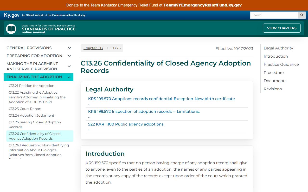 Johnson County divorce records CHFS adoption confidentiality source