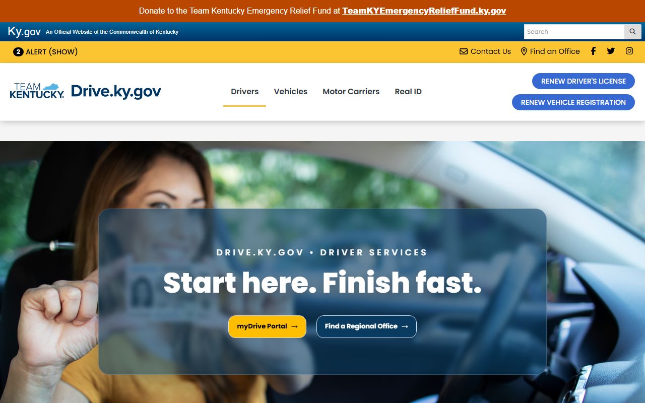 Johnson County traffic court records Kentucky driver licensing portal